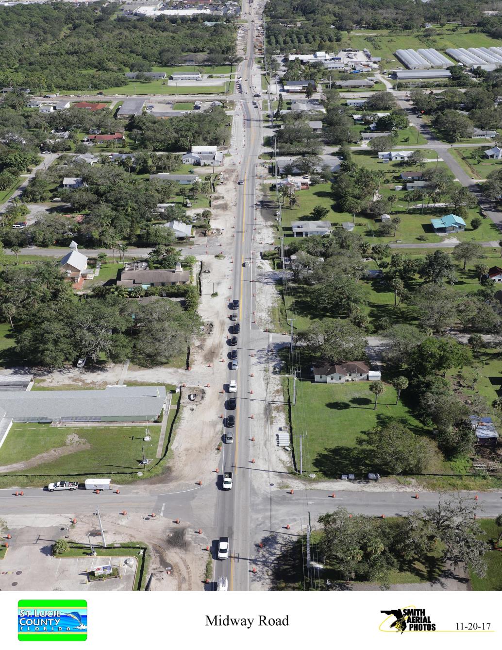 Midway Rd looking East from Sunrise Blvd