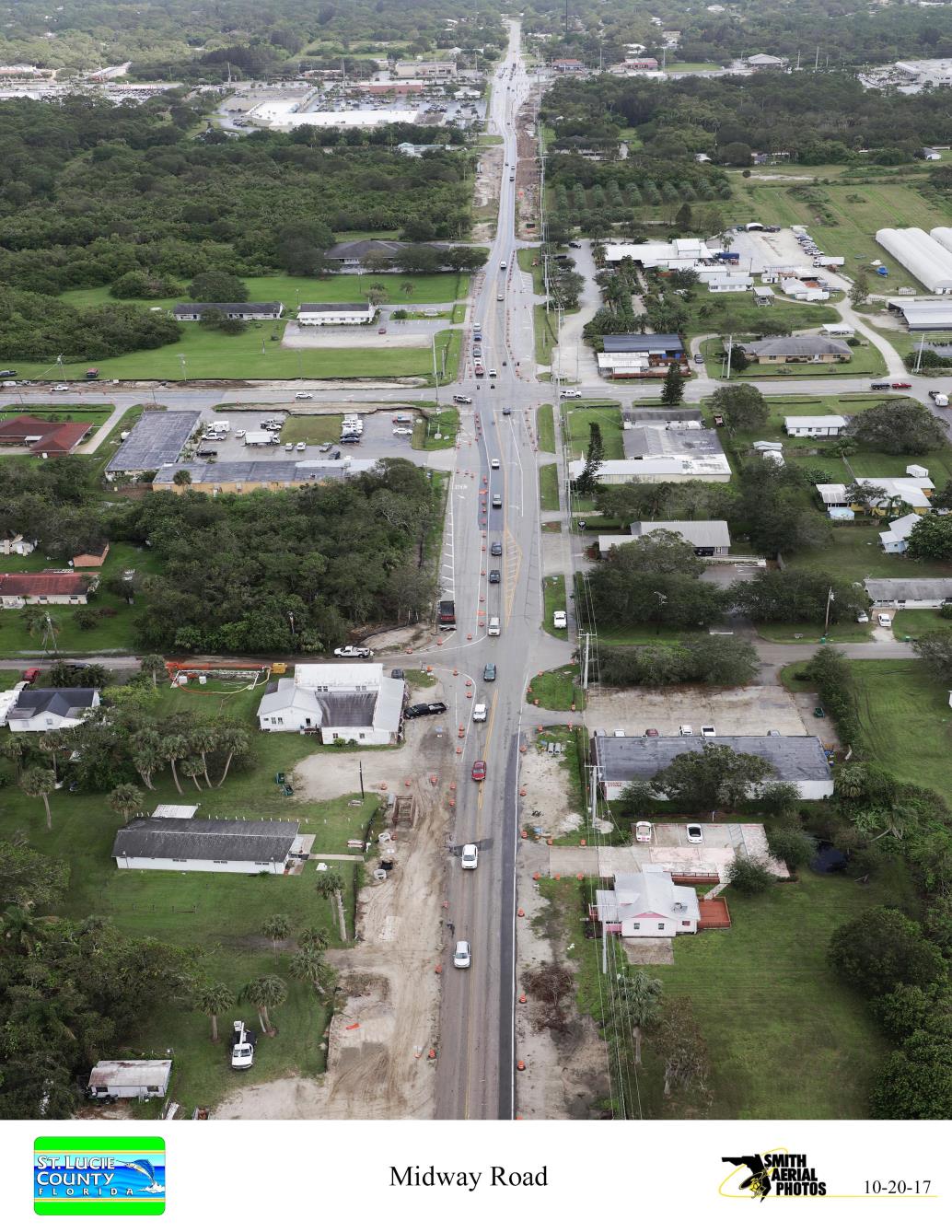 Midway Rd looking East from Cypress Ave