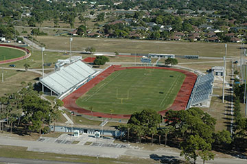 Lawnwood Stadium aerial overview