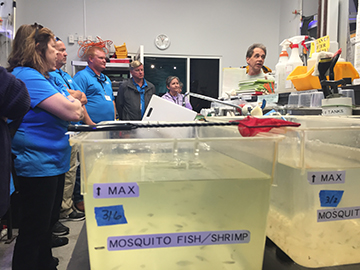 behind-the-scenes group tour of the aquarium lab