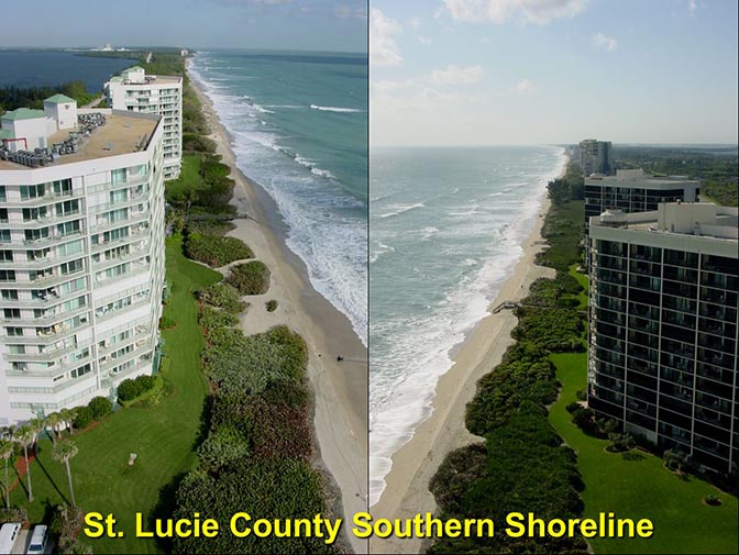 Lucie County southern shoreline