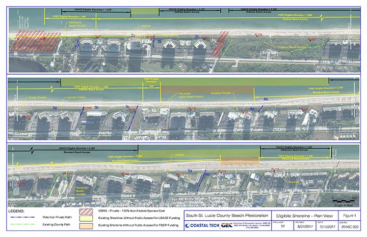 Public Easement Access Map and Chart. For Interpretation call 772-462-1269