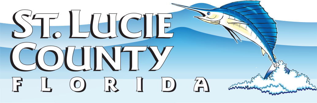 St. Lucie County logo with waves