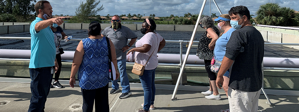 Citizens Academy members getting a tour of water treatment plant