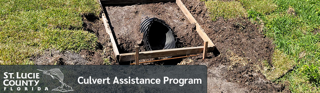 Culvert being replaced. Culvert Assistance Program