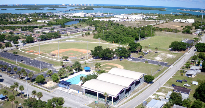 Ellis park pool basketball courts