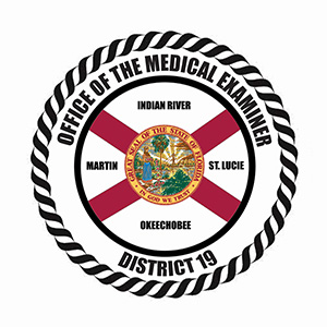 Office of the Medical Examiner District 19 logo with State of Florida flag