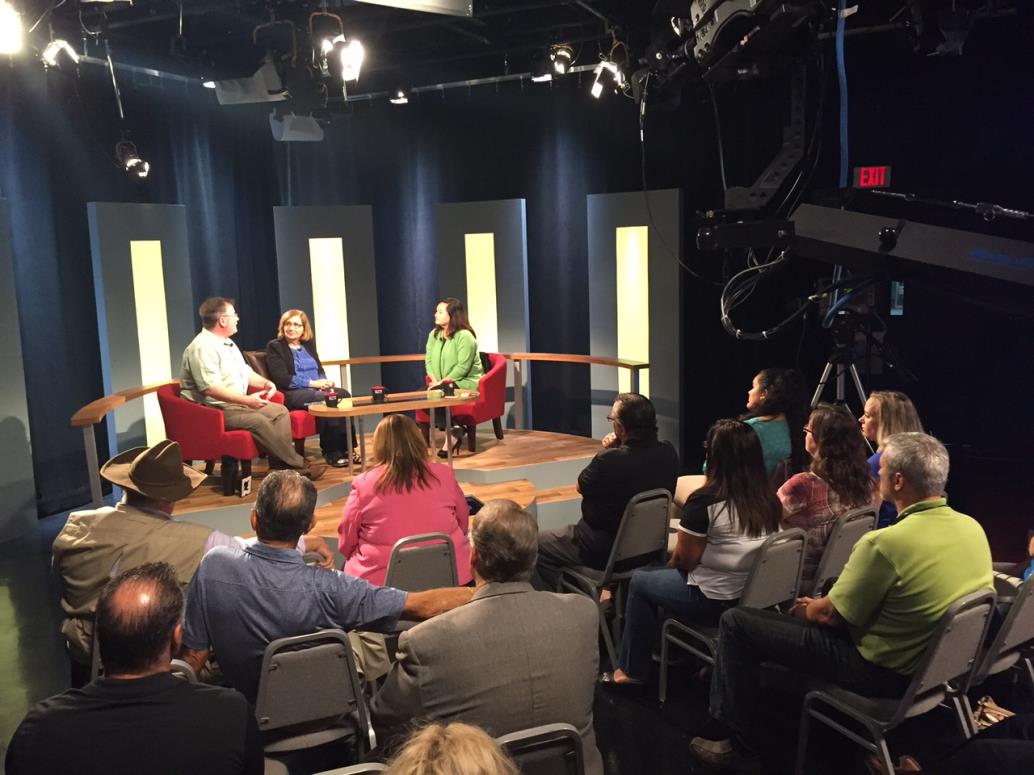 SLCTV studio coffee audience