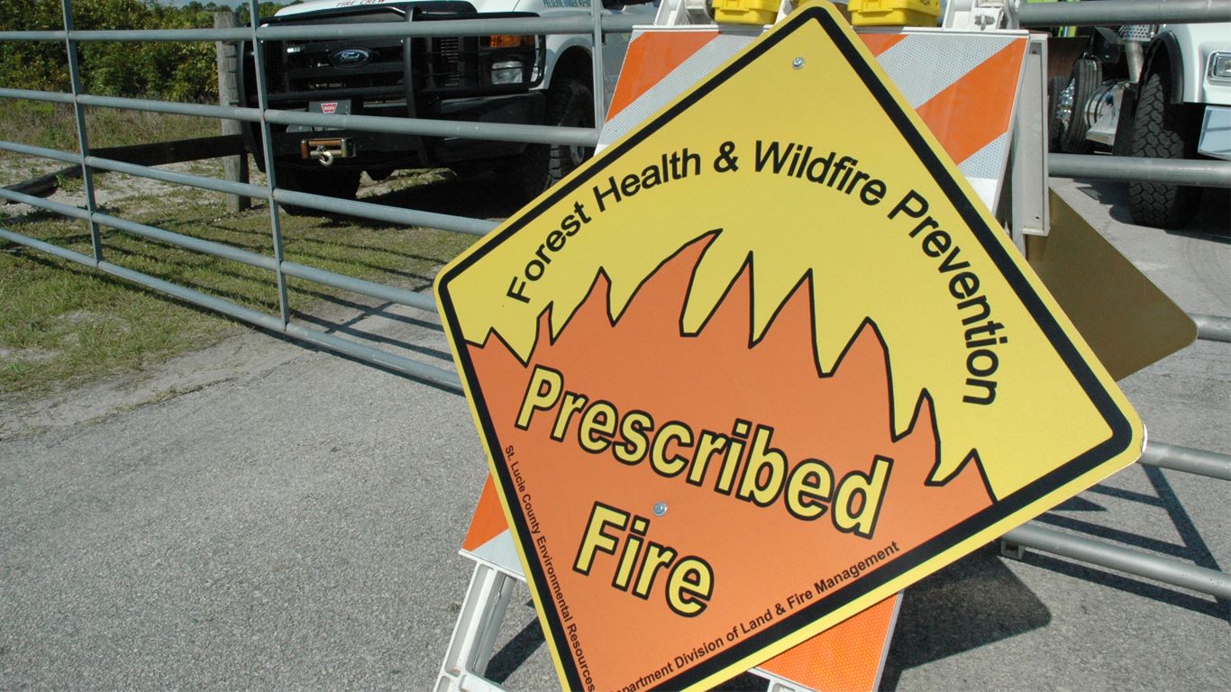 ERD closure prescribed burn sign