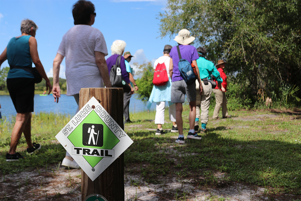 Hikers on trail