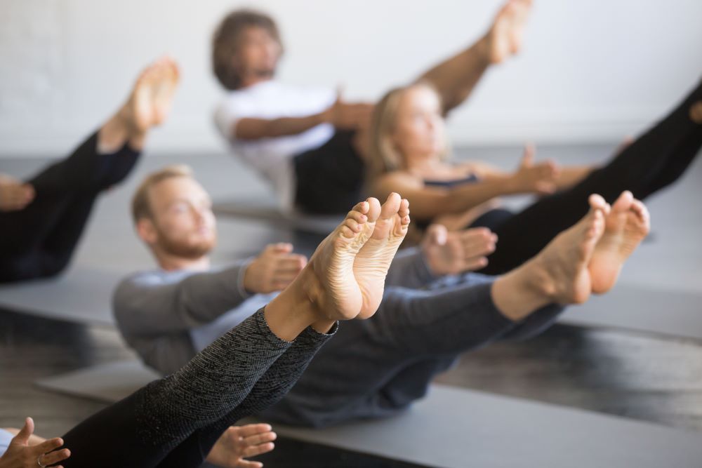 people doing pilates