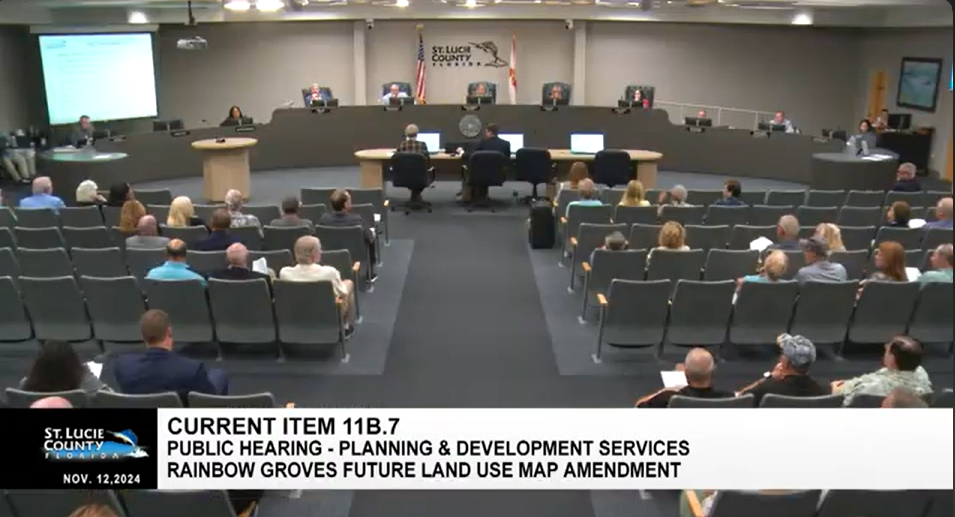 YouTube screen shot of the BOCC meeting 11-12-24